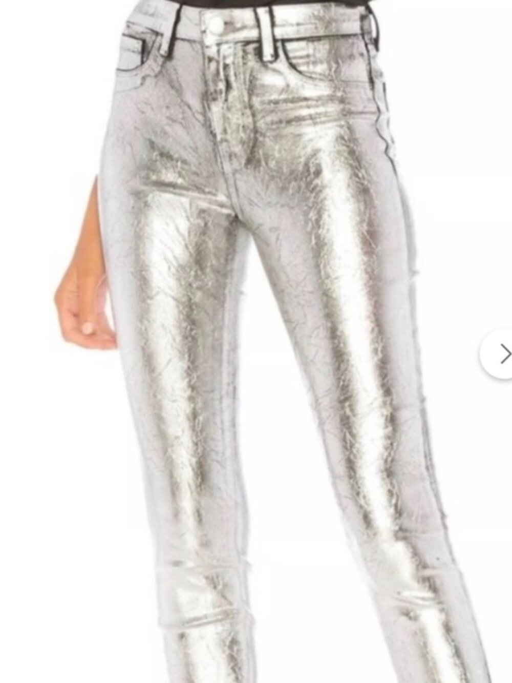 L'Agence Margot Metallic Cropped Jean